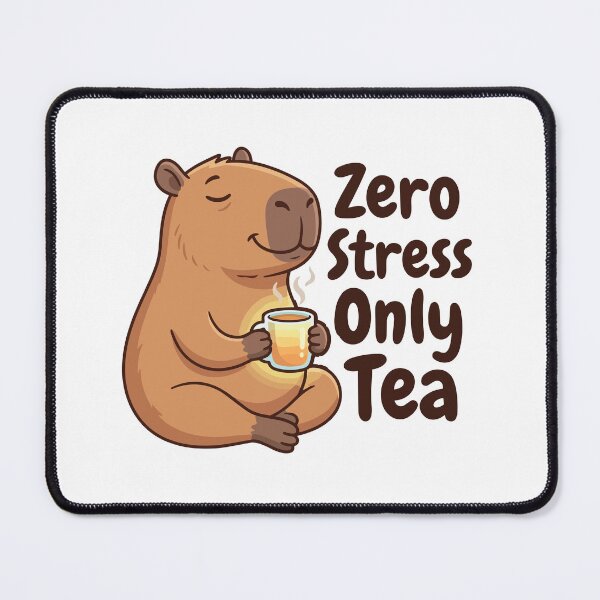 Item preview, Zero Stress Only Tea Funny Capybara Quote Aesthetic designed and sold by Arc2020.