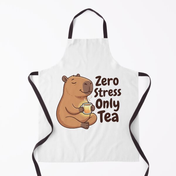 Item preview, Zero Stress Only Tea Funny Capybara Quote Aesthetic designed and sold by Arc2020.