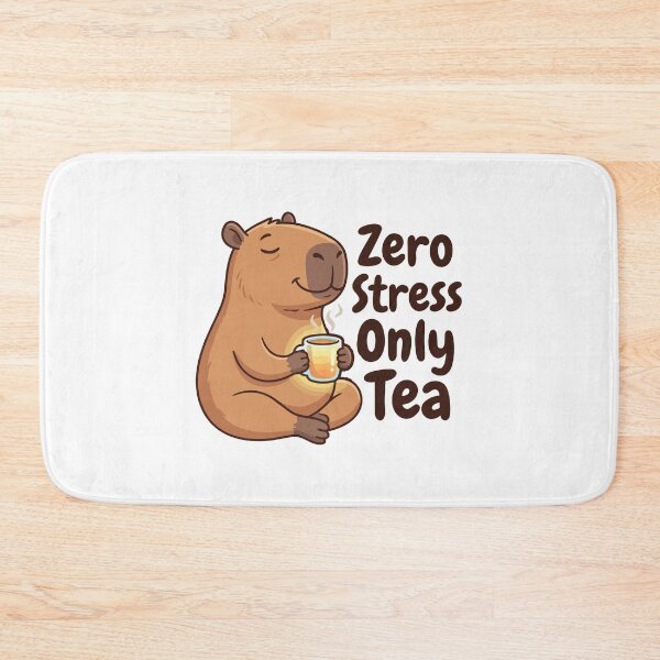 Item preview, Zero Stress Only Tea Funny Capybara Quote Aesthetic designed and sold by Arc2020.