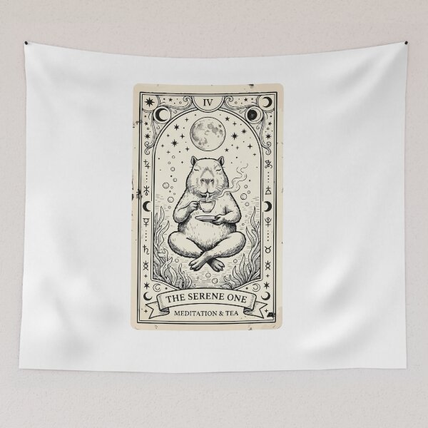 Item preview, Capybara Tarot Card The Chill Funny Occult Aesthetic designed and sold by Arc2020.