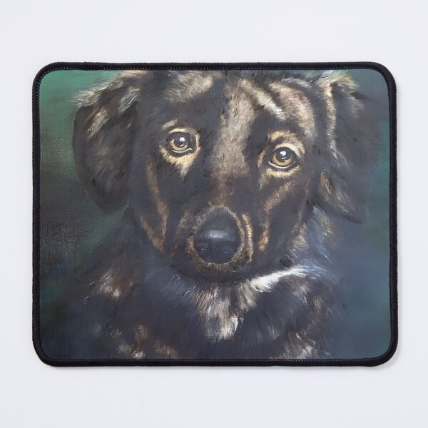 Item preview, Hand-Painted Dark Dog Artwork - Moody Canvas Wall Decor designed and sold by NANANatural.