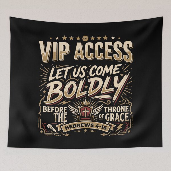 Item preview, VIP Access Boldly Before The Throne - Hebrews 4:16 - Streetwear designed and sold by IAmsThoughts.
