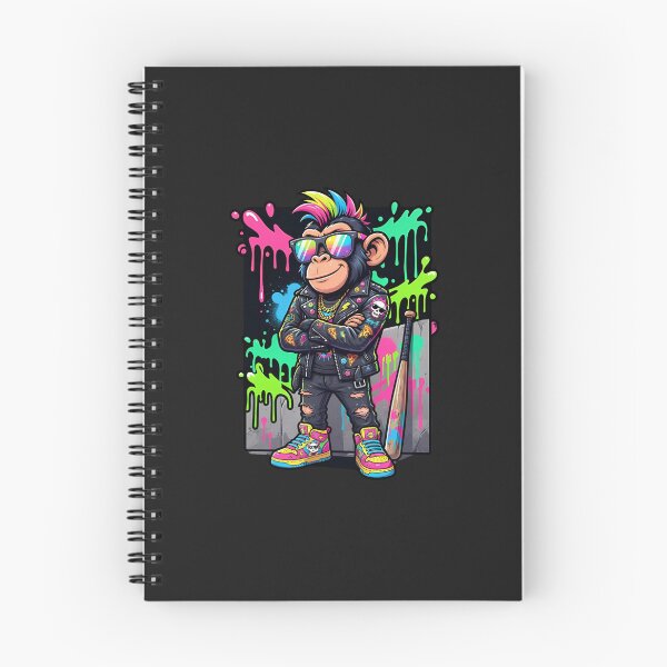 Item preview, Cool Graffiti Monkey Streetwear Rainbow Mohawk Baseball Bat Drip designed and sold by abig-eiyana.