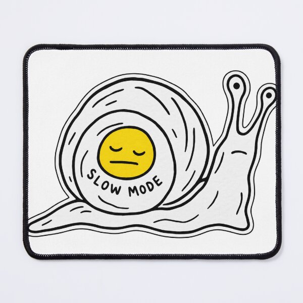 Item preview, Slow Mode Tired Snail Emoji Funny Statement designed and sold by LongIslandDesgn.