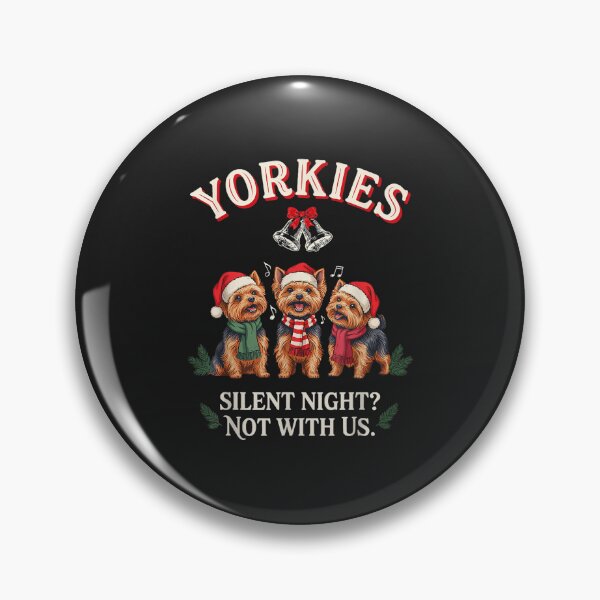 Item preview, Yorkies Silent Night Not With Us Funny Christmas Dog Lover designed and sold by abig-eiyana.