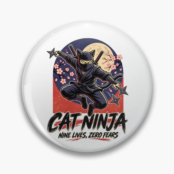 Item preview, Cat Ninja Nine Lives Zero Fears designed and sold by tollaru.