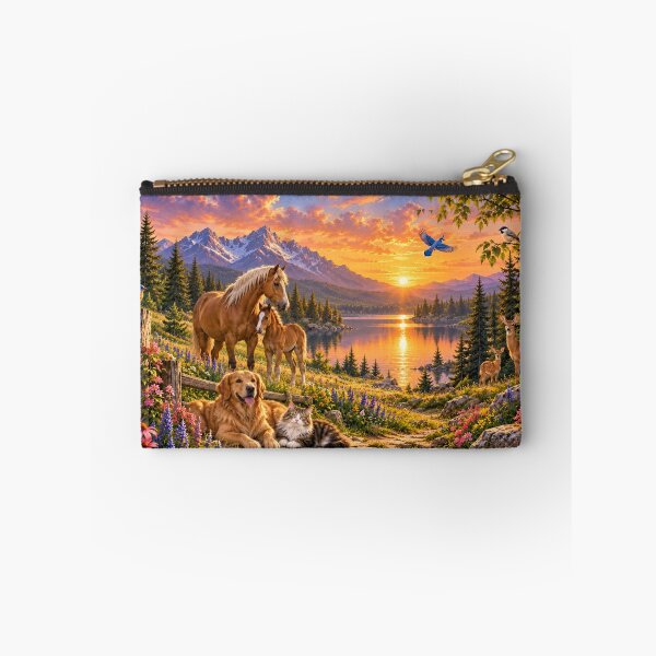Item preview, Animal lovers at the mountain lake designed and sold by _ARLUNA_.