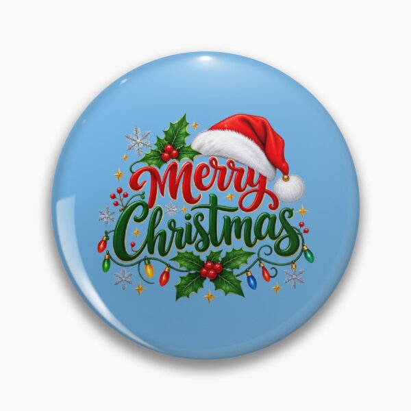 Item preview, Merry Christmas Santa Hat Holly Christmas Lights Design designed and sold by annenambiro.