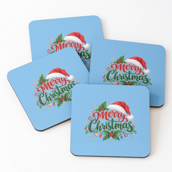 Item preview, Merry Christmas Santa Hat Holly Christmas Lights Design designed and sold by annenambiro.