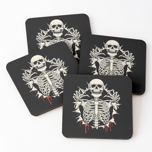 Item preview, Skeleton Ripping Out Ribcage Chest Halloween Gift designed and sold by Say It With Ink.