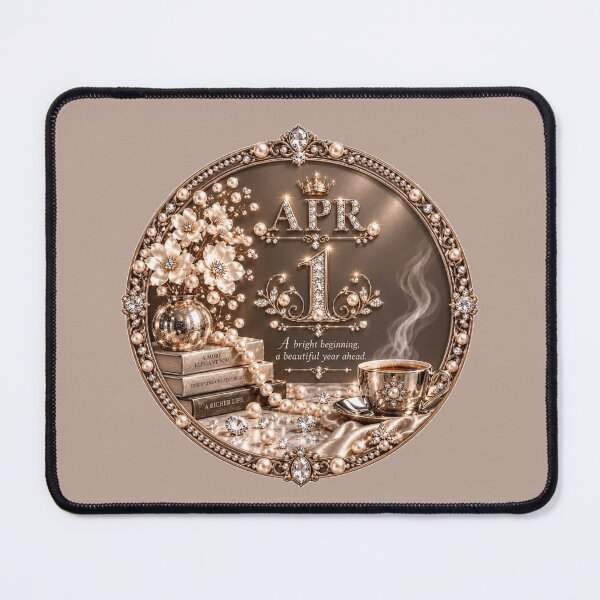 Item preview, April 1 Luxury Coffee Pearl Birthday Design designed and sold by LunaMoments.