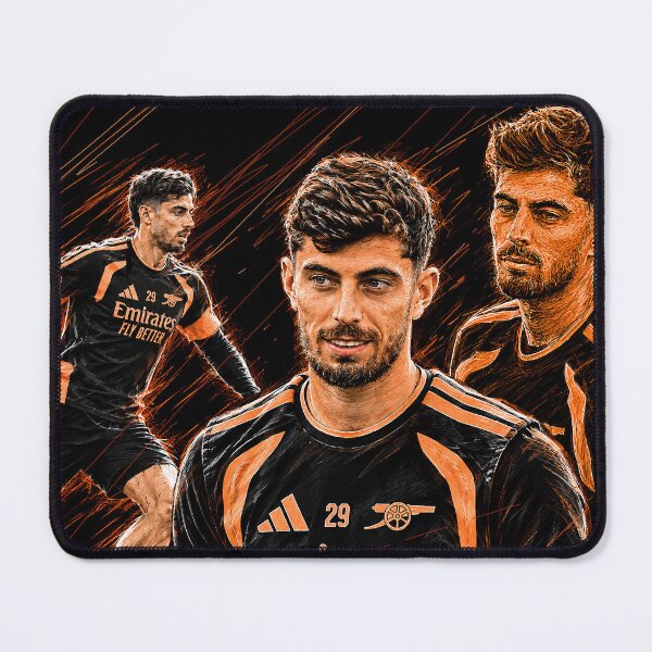 Item preview, Kai Havertz Arsenal Orange Sketch designed and sold by Charlotte Hawkins.