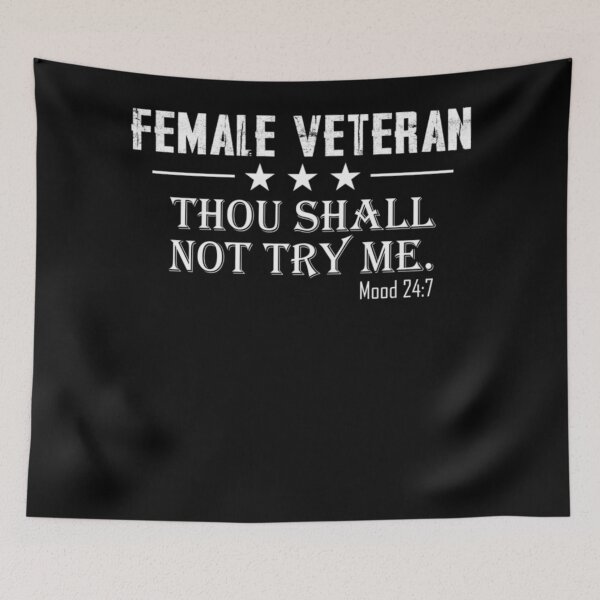 Item preview, Female Veteran Thou Shall Not Try Me Classic , Happy 4th Of July Veteran  designed and sold by jorgenesmith.
