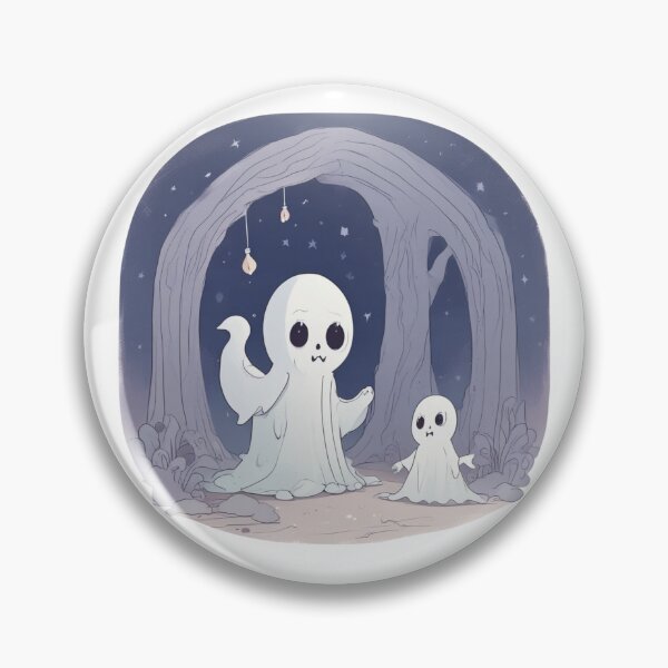 Item preview, Cute Little Ghosts in Spooky Woods Illustration designed and sold by BSL-STORE.