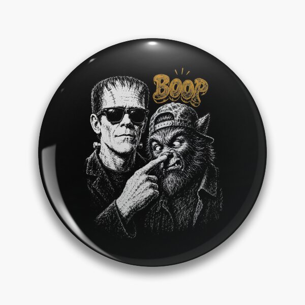 Item preview, Retro Halloween Monster Selfie - Halloween Monsters -  Boop Halloween designed and sold by KravinaPhol.