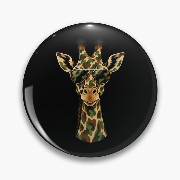 Item preview, Giraffe Sunglasses Camouflage Wildlife Animal designed and sold by drawwiika+44.