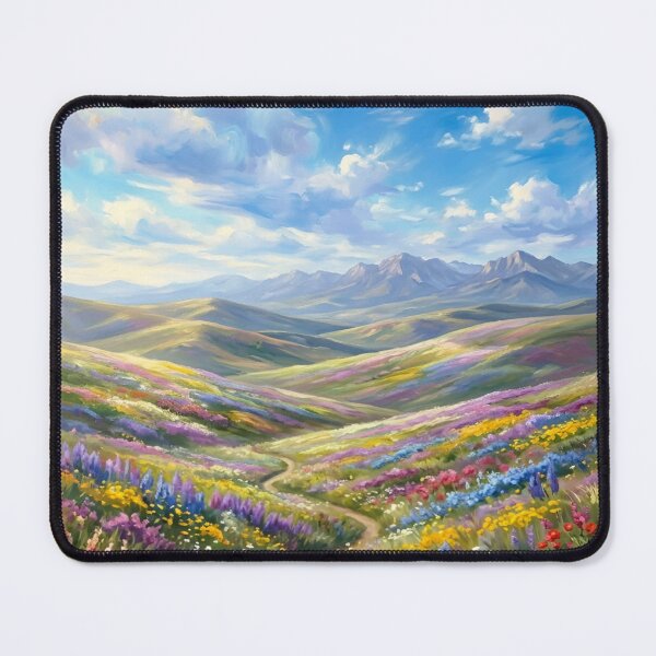 Item preview, Where The Wildflowers Meet The Mountains Gustav Klimt Flower Garden Nature Painting Landscape Scenery Digital Illustration designed and sold by Matt_Smith.