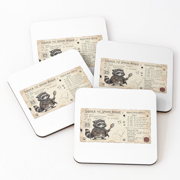 Item preview, Raccoon Trash Goblin RPG Character Sheet Funny DND designed and sold by Arc2020.