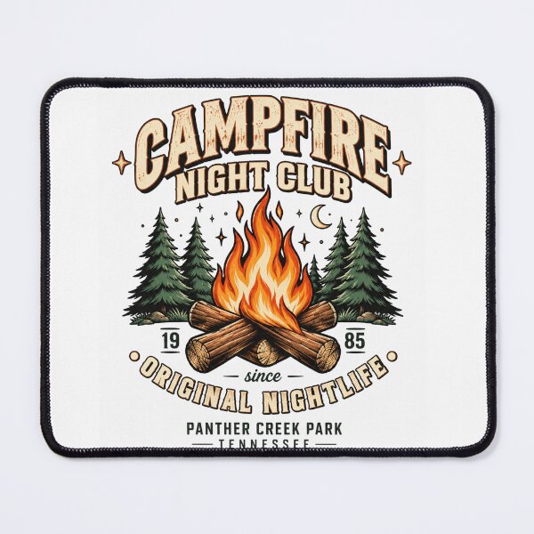 Item preview, campfire Night Club Vintage Outdoor Camping Graphic designed and sold by anapldv.
