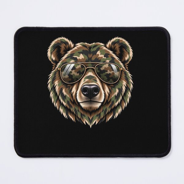Item preview, Camouflage Bear Sunglasses Hunter Outdoorsman Wildlife designed and sold by drawwiika+44.