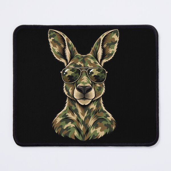 Item preview, Camouflage Kangaroo Aviator Sunglasses Australian Animal designed and sold by drawwiika+44.