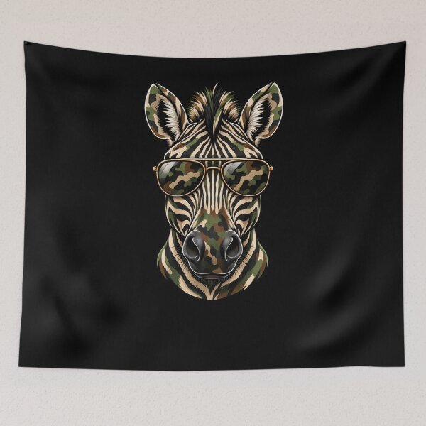 Item preview, Camouflage Zebra Sunglasses Wild Animal Military Lover designed and sold by drawwiika+44.