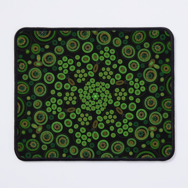 Item preview, Emerald green cicular mosaic cell pattern designed and sold by Bywithrose instant studio.