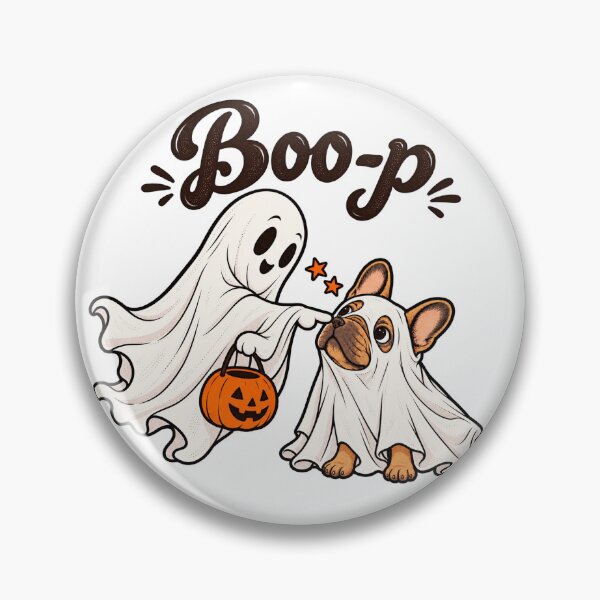 Item preview, Boo-p Ghost and French Bulldog Halloween designed and sold by SayMaria.