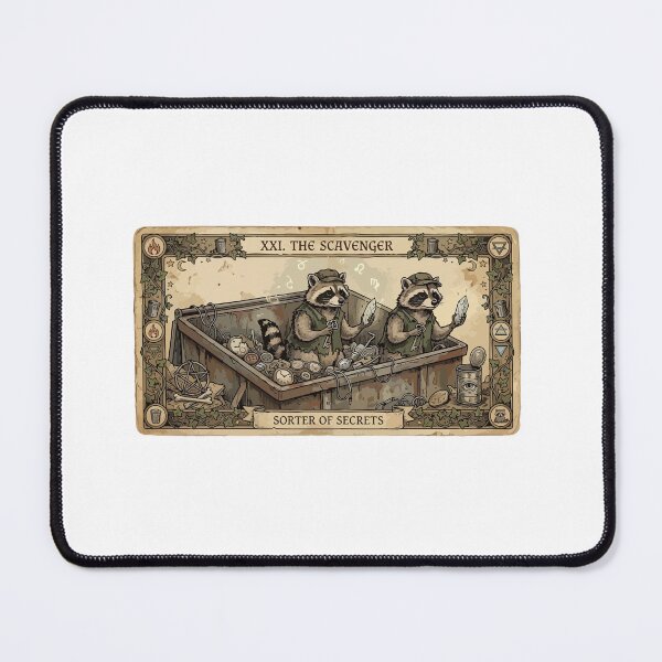 Item preview, Raccoon Tarot Card The Trash Goblin Occunt Meme designed and sold by Arc2020.