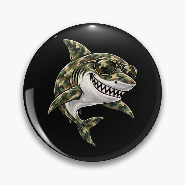 Item preview, Camouflage Shark Sunglasses Ocean Predator designed and sold by drawwiika+44.