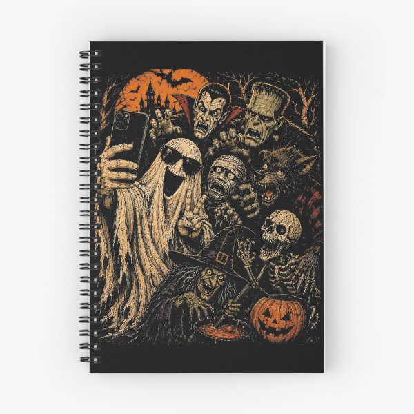Item preview, Retro Halloween Monster Selfie - Halloween Monsters - Ghost Selfie  designed and sold by KravinaPhol.