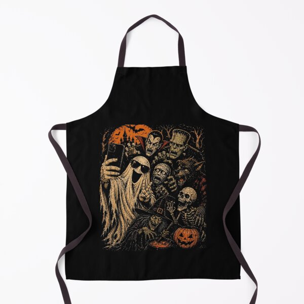 Item preview, Retro Halloween Monster Selfie - Halloween Monsters - Ghost Selfie  designed and sold by KravinaPhol.