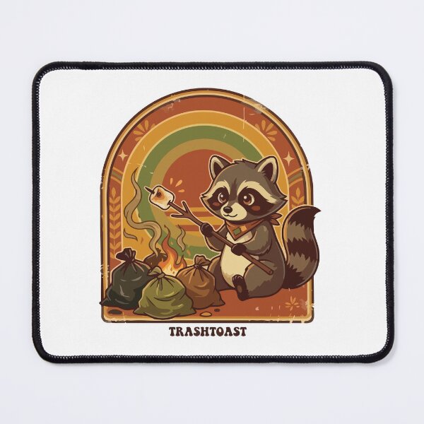 Item preview, Retro 70s Raccoon Trash Goblin Camping Sunset designed and sold by Arc2020.