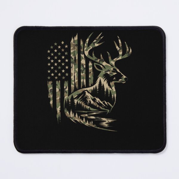 Item preview, Camouflage American Flag Deer Hunter Patriot designed and sold by drawwiika+44.