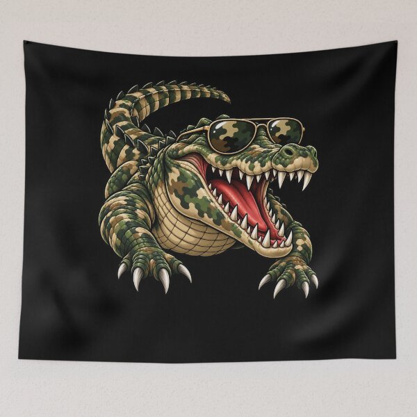 Item preview, Camouflage Sunglasses Alligator Crocodile Reptile designed and sold by drawwiika+44.