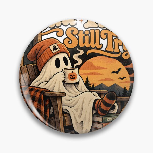 Item preview, Dead Tired Still Trying Cute Ghost Coffee Retro Halloween Design designed and sold by suthee navakul.