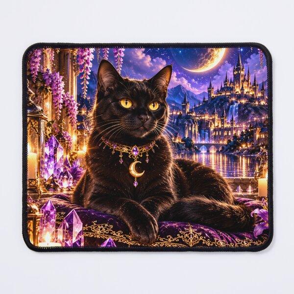 Item preview, Lily the Moon Cat | Enchanted Black Cat designed and sold by PurvaNimfaMagic.