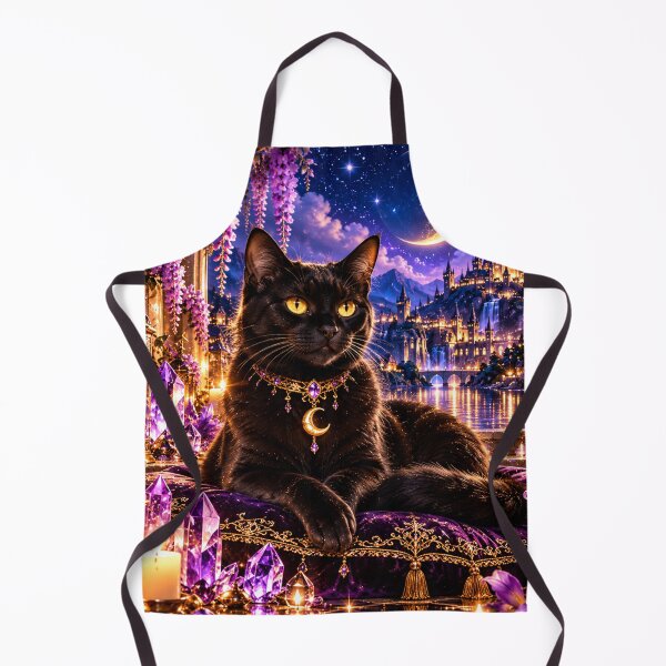 Item preview, Lily the Moon Cat | Enchanted Black Cat designed and sold by PurvaNimfaMagic.