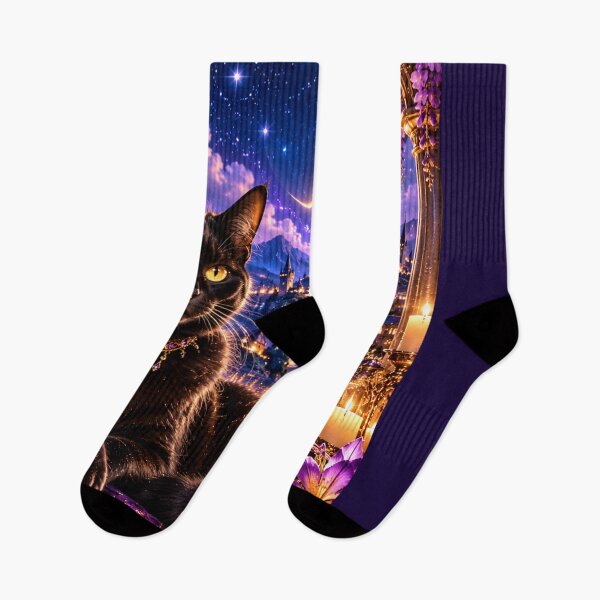 Item preview, Lily the Moon Cat | Enchanted Black Cat designed and sold by PurvaNimfaMagic.