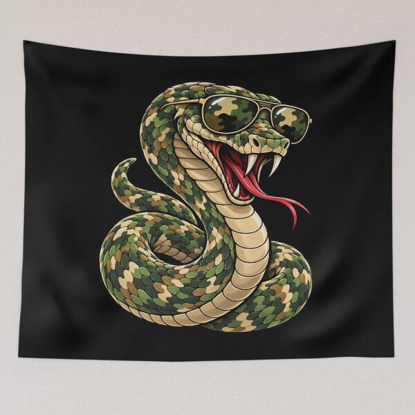 Item preview, Camouflage Snake Sunglasses Reptile Enthusiast Wildlife Lover designed and sold by drawwiika+44.