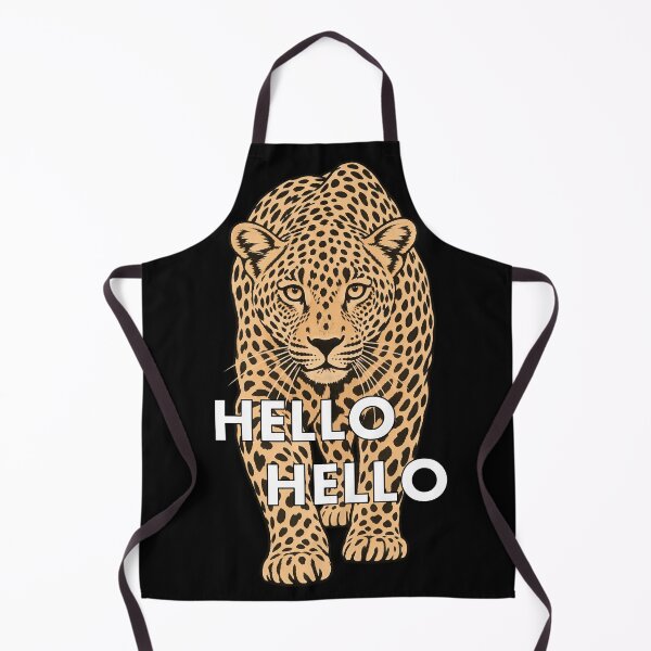 Item preview, Walking Leopard Wild Cat Hello Hello Shapes Mania designed and sold by Shapes-Mania.