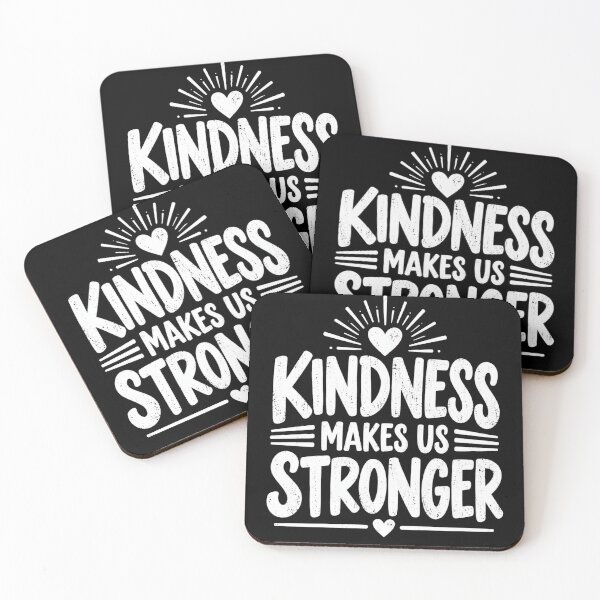 Item preview, Kindness Makes Us Stronger Heart Inspirational Quote designed and sold by anapldv.