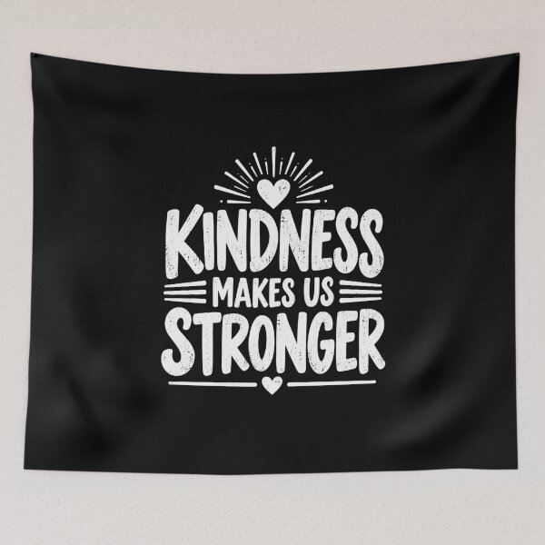 Item preview, Kindness Makes Us Stronger Heart Inspirational Quote designed and sold by anapldv.