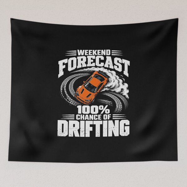 Item preview, drifting burnout racer with weekend forecast graphic designed and sold by anapldv.