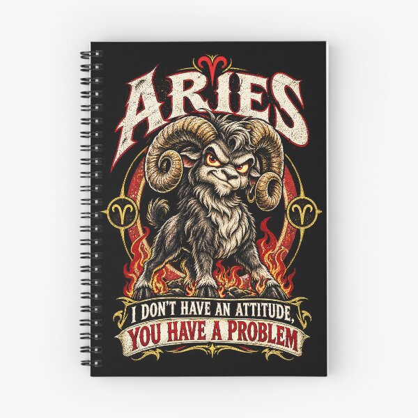 Artikelvorschau, Gothic Aries Ram – Ich habe keine schlechte Einstellung, du hast ein Problem entworfen und verkauft von TheInkRaven.
