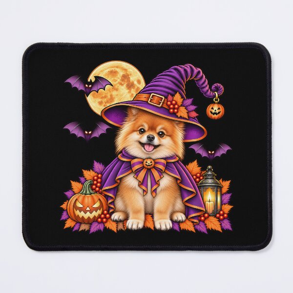 Item preview, Pomeranian Halloween Witch Costume & Spooky Pumpkin designed and sold by PixelsPaws.