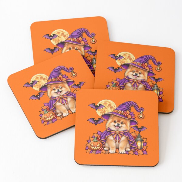 Item preview, Pomeranian Halloween Witch Costume & Spooky Pumpkin designed and sold by PixelsPaws.
