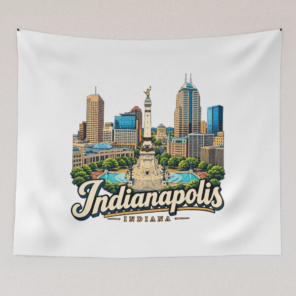 Artikelvorschau, Vintage Indianapolis Indiana Reise-Souvenir-Geschenk entworfen und verkauft von MichaeIRellov.