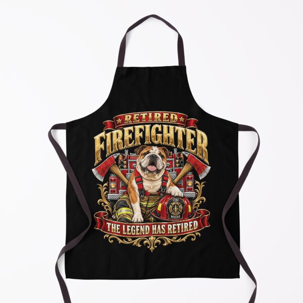 Item preview, Retired Firefighter Bulldog Hero Vintage Tribute Art designed and sold by anapldv.