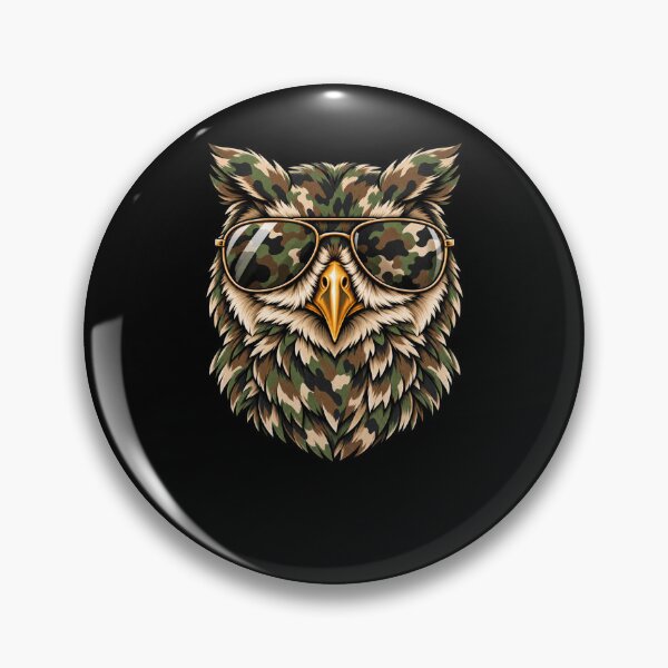 Item preview, Camouflage Owl Sunglasses Wildlife Military designed and sold by drawwiika+44.